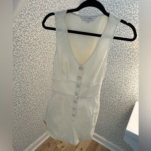 INTERMIX Cream light weight denim romper size 6
